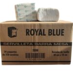 SERVILLETA BARRA MESA BLANCA ROYAL BLUE