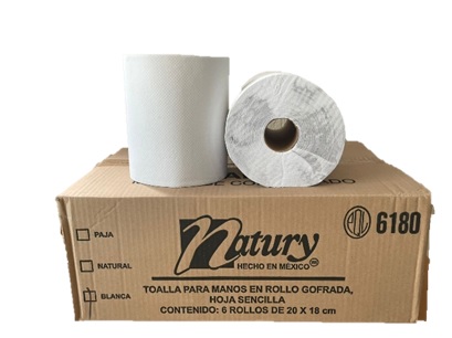 TOALLA EN ROLLO BLANCA NATURY
