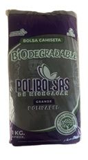 BOLSA NEGRA TIPO CAMISETA GRANDE