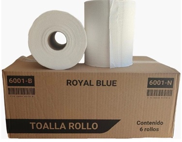 TOALLA EN ROLLO BLANCA ROYAL BLUE