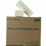 TOALLA INTERDOBLADA BLANCA ROYAL BLUE