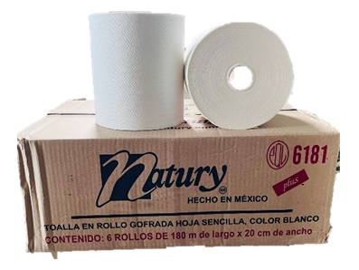 TOALLA EN ROLLO BLANCA PLUS NATURY