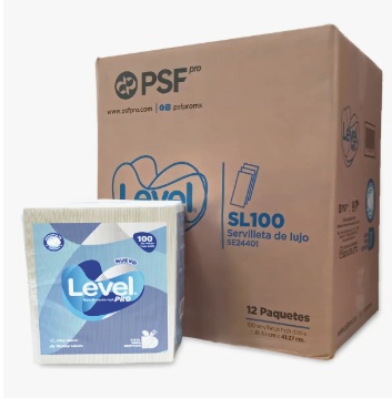 SERVILLETA DE LUJO 12/100 PZAS LEVEL